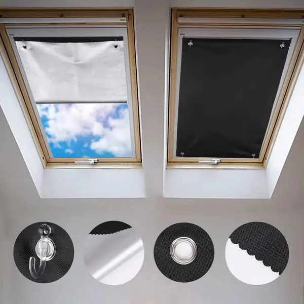 Johgee Dachfenster Rollo Thermo Sonnenschutz Sil